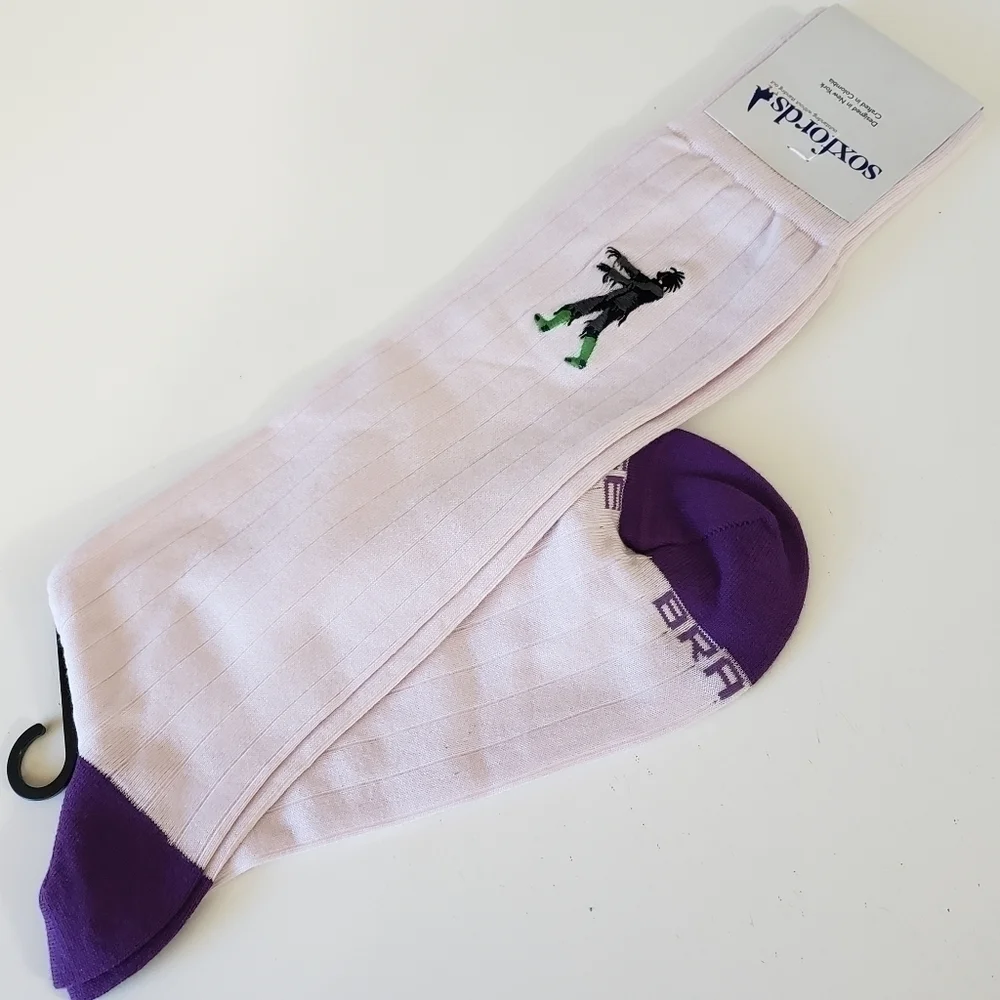 NEW Soxfords Zealous Zombie Embroidered Pima Cotton Socks